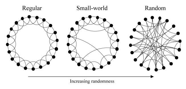 Regular graph, Small-World和Random Graph的关系